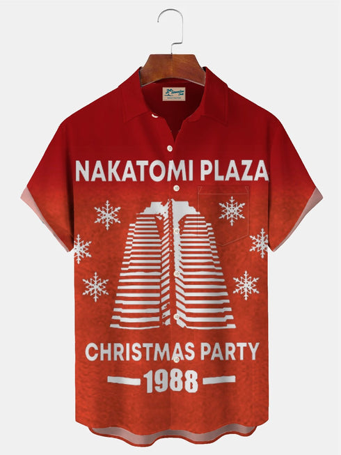 Men's Christmas Funny Graphic Short Sleeve Hawaiian Shirt